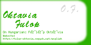 oktavia fulop business card